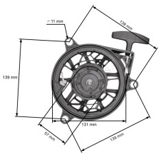 Demaror compatibil Honda GCV170, GCV200 foto