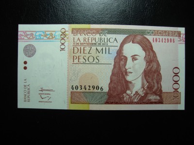 COLUMBIA 10.000 PESOS 2013 UNC foto
