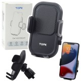 Suport auto pentru telefon Topk cu brate reglabile, 10,7 &times; 13,4 cm, Lean 24865