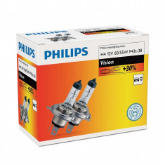 Becuri Auto H4 Philips Vision Set 2 Becuri Cod: 12342prc2 - PHI-12342PRC2 foto