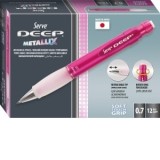 Creion mecanic Deep, 0.7 mm, corp fuchsia metalizat