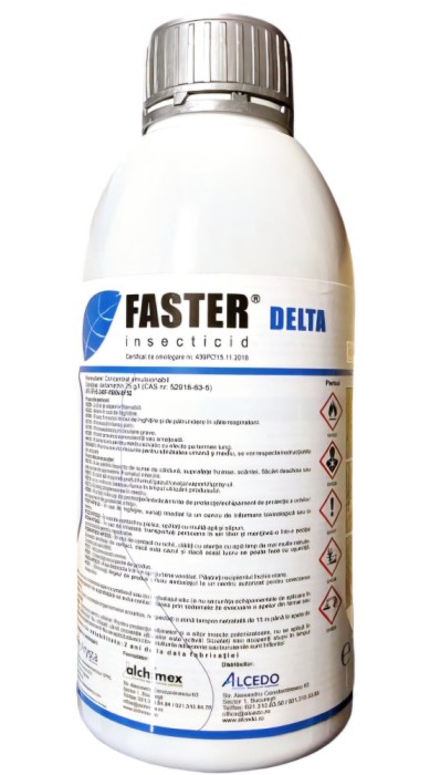 Faster Delta, Insecticid contact, Litru