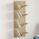 Cumpara ieftin Bibliotecă de perete cu 4 niveluri, stejar sonoma, 33x16x90 cm