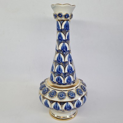 Vaza portelan, ceramica veche - pictata manual - SEMNATA foto