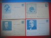 HOPCT LOT 4230 - 4 CARTI POSTALE - PERSONALITATI-ION HELIADE RADULESCU-SIMION BARNUTIU-MIHAIL KOGALNICEANU -NECIRCULATE, Necirculata, Printata
