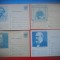 HOPCT LOT 4230 - 4 CARTI POSTALE - PERSONALITATI-ION HELIADE RADULESCU-SIMION BARNUTIU-MIHAIL KOGALNICEANU -NECIRCULATE