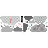 Cumpara ieftin Set de autocolante de perete pentru copii Greenluup, gri, hartie