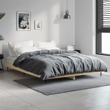 VidaXL Cadru pat fără saltea stejar sonoma, 140x190 cm, lemn prelucrat