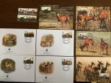 Malawi - antilope - serie 4 timbre MNH, 4 FDC, 4 maxime, fauna wwf