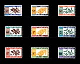 Rwanda 1963 - Agricultura, aniversarea independentei, serie neuzata