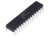 Microcontroler PIC18, 32kB, 64MHz, DIP28, THT
