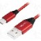 Cablu USB A mufa, USB C mufa, USB 2.0, lungime 1m, ro&amp;#351;u, LOGILINK - CU0148