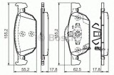 Set placute frana,frana disc HONDA CIVIC IX Hatchback (FK) (2012 - 2016) BOSCH 0 986 494 383