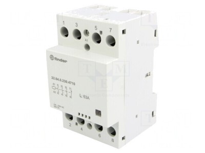 Contactor 4P 63A 230V AC/DC NC NO foto