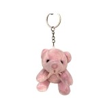 Breloc ursulet botez roz 10cm