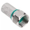 Mufa F RG6U Cupru HQ Dublu Izolata Inel Verde, Mufa Satelit, Conector Cablu Coaxial, Performanta Ridicata, Durabila