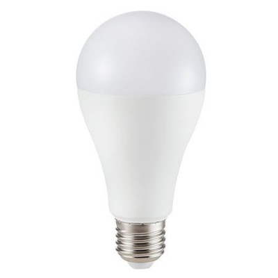 Bec LED E27 17W alb calda V-TAC, A65 3000K cip samsung foto