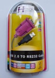 Cablu convertor USB la DB9 serial RS232 Windows Vista 7 10 1.5m