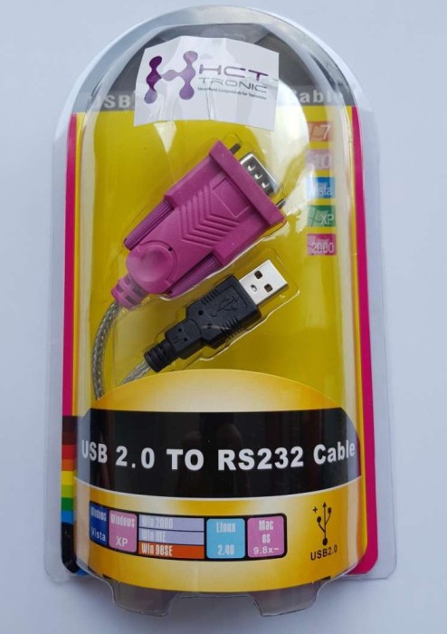 Cablu convertor USB la DB9 serial RS232 Windows Vista 7 10 1.5m