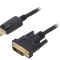 Cablu DisplayPort la DVI-D 1m Negru