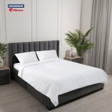 Lenjerie Pat Hotel King Size Damasc Bumbac 100% 4 Piese, 240x260 cm, Dungi Satinate, Heinner
