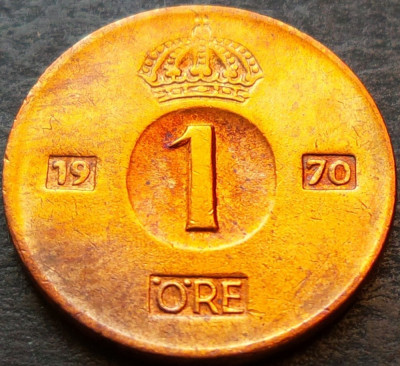 Moneda 1 ORE - SUEDIA, anul 1970 *cod 3204 B foto