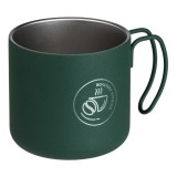 Cana metalica cu maner,verde mat,350 ml