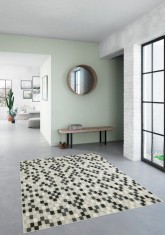 Covor Model Fiji 27235-656, Marime 160 x 230 cm, Crem, Gri, Inaltime Fir 7 mm, Antialergic, Polipropilena, Living, Dormitor, Sufragerie, Birou foto