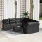 vidaXL Set de canapele pentru grădină 9 pcs Negru 55 x 55 x 37 cm 3345983