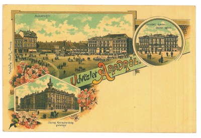 1446 - ARAD, Litho, Romania - old postcard - unused foto