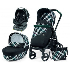 Carucior 3 in 1 Book 51 Modular i-Size (baza i-size inclusa), Peg Perego, Tartan