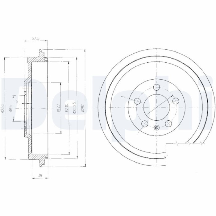 DELPHI BF406 Tambur frana