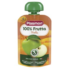 Piure din pulpa de mere si banane cu vitamina C, 100g, Plasmon