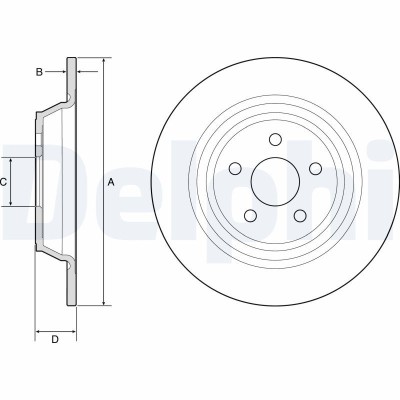 DELPHI BG4782C Disc frana foto