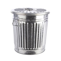 Cos gunoi zinc argintiu London 29,5x25x31h