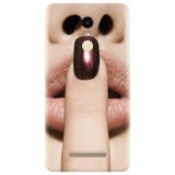 Husa silicon pentru Xiaomi Remdi Note 3, Finger Purple Nailpolish Girl Lips