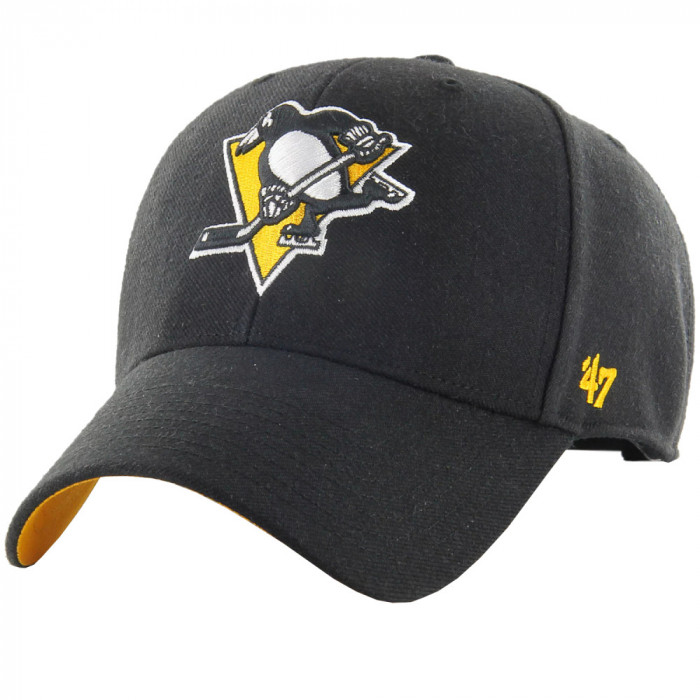 Capace de baseball 47 Brand NHL Pittsburgh Penguins Ballpark Cap H-BLPMS15WBP-BK negru
