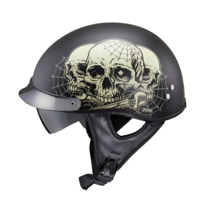 Casca Moto W-TEC Black Heart Rednut, XXL (63-64), Skulls foto