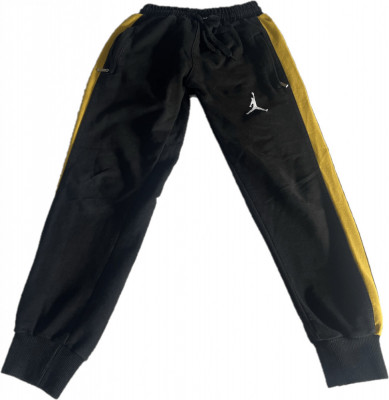 Pantaloni unisex, marime 128 , culoarea negru cu galben foto