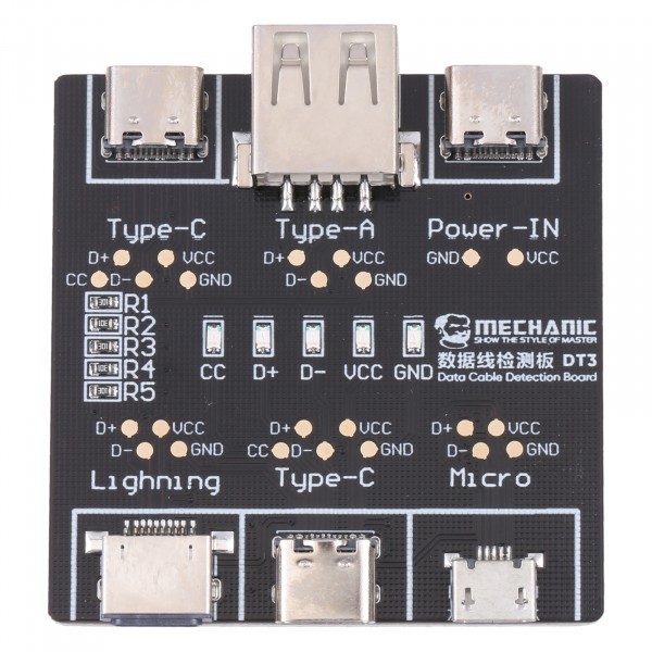 Tester Service Mechanic DT3 pentru Cabluri Lightning / USB-C / microUSB