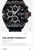 CEAS TAG HEUER FORMULA 1 - Calibre 16 - Black PVD-Coated - 44mm - 4400$ !, Analog, Casual, Otel