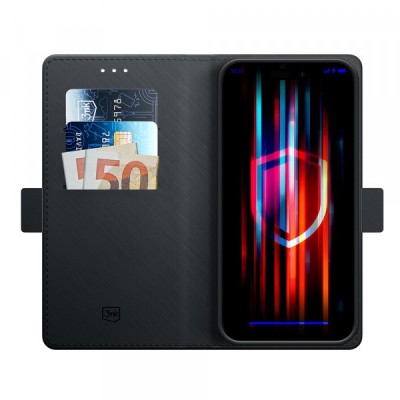 Husa pentru Motorola Edge 60 Pro, 3MK, Wallet, Neagra foto