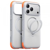 Husa MagSafe pentru Apple iPhone 18 Pro / 17 Pro, Torras, Ostand Q3 Rugged, Alba