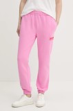 Rip Curl pantaloni de trening culoarea roz, cu imprimeu, 03LWPA