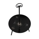 Gratar disc din otel, FOXMAG24, picioare detasabile, maner detasabil diametru 46 centimetri
