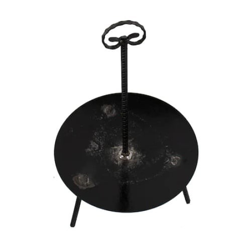 Gratar disc din otel, FOXMAG24, picioare detasabile, maner detasabil diametru 46 centimetri