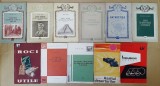 11 brosuri colectia "Societatii pentru Raspindirea Stiintei si Culturii" (Roci Stramosii omului Religie Aztecii Antarctica Oceane Descoperiri etc.)