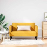 VidaXL Canapea de tip lovesea galben deschis 109 cm țesătură velur 4100528