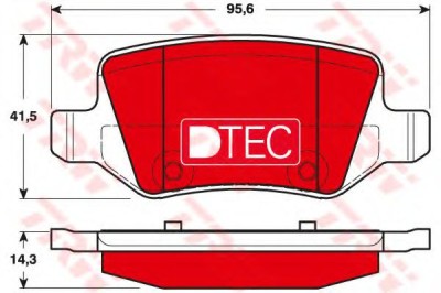 Set placute frana,frana disc MERCEDES VANEO (414) (2002 - 2005) TRW GDB1481DTE foto
