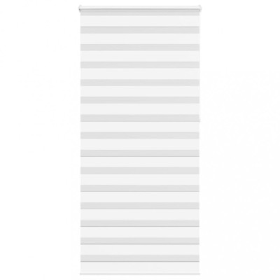 Jaluzea tip zebra alb lățime țesătură 100,9 cm poliester foto